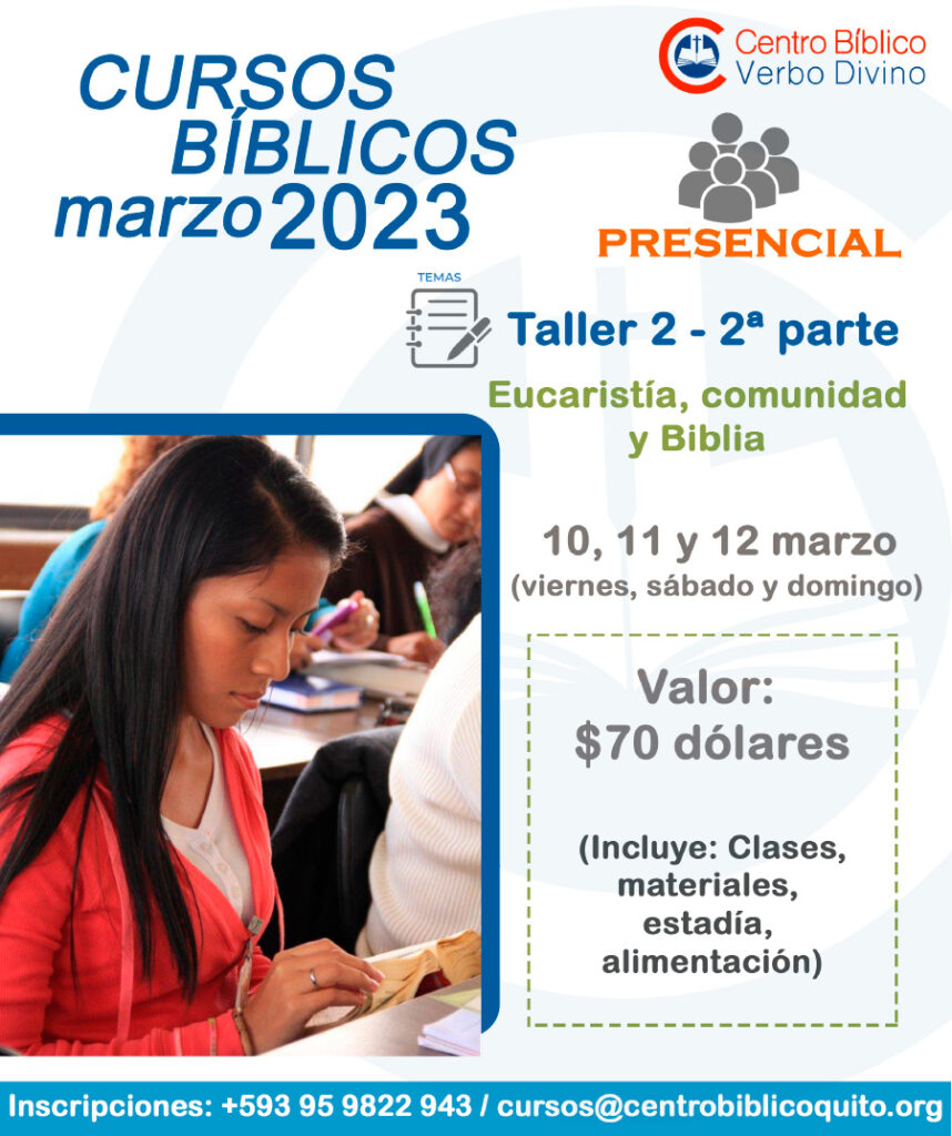 Taller Da Parte Eucarist A Comunidad Y Biblia Centro B Blico